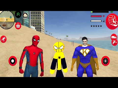 Superhero Spider Stickman Game - Mafia Spider Stickman Rope Hero #1 - Android Gameplay