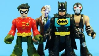 Imaginext Batman &amp; Robin Fight Two Face &amp; Bane | Superhero Battle Mini Movie