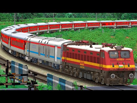 TRAIN CROSSING HIGH SPEED IN RAIL GATE | BUMPY RAILROAD | Train Simulator | Railwork | NTG GAMING