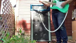 Video thumbnail for Kustom K200 B-5 PA Head + Peavey 6x10” Cabinet + Squier Bullet Guitar by johnnyangel69