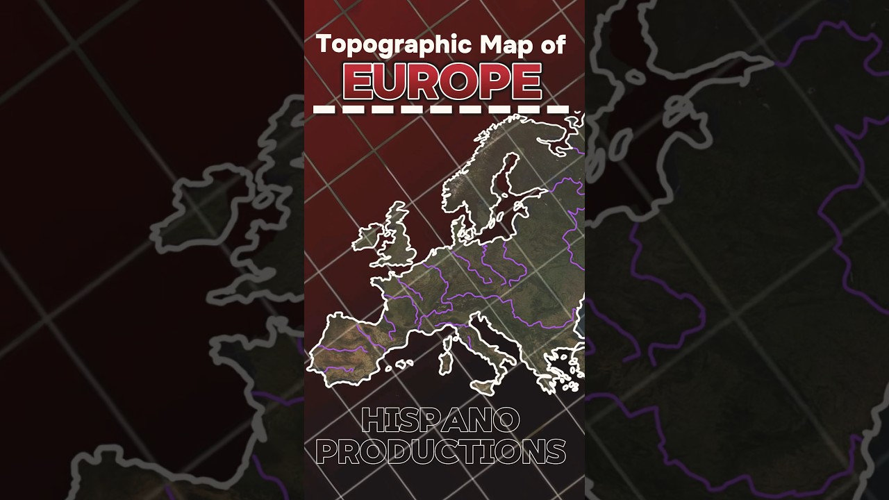 Topographical Map of Europe | #map #geography #mapping #europe #topography #rivers