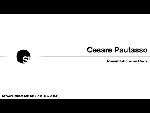 Cesare Pautasso // #SISeminarSeries​​ // May 20, 2021