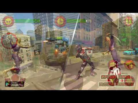 Spider Hero VS Flying Robot X Transform Battle - Review Video