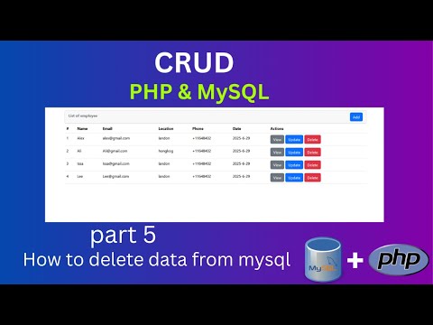 How To Delete Data From Mysql Database Using Php Secure Simple Tutorial