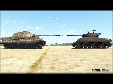 Sherman vs Tiger II - Two Methods How to Kill Tiger Easy