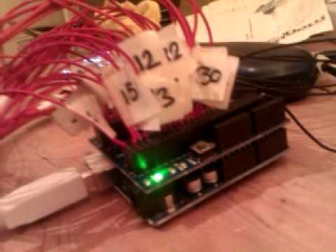 Using an Arduino and a Multiplexer shield to count!