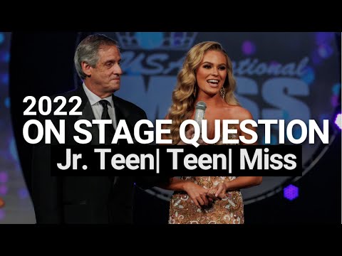 USA National Miss 2022 | Top 3 On Stage Question | Jr. Teen, Teen, Miss