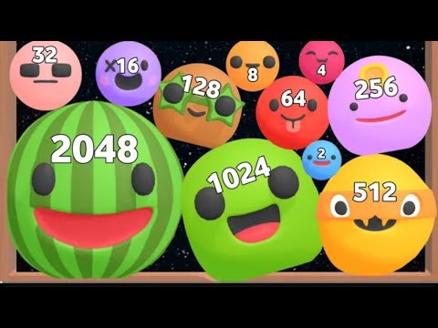 Watermelon Game 3D - ASMR Gameplay (Fruits Evolution, Level Up My Suika Jelly Balls 2048 Game #1