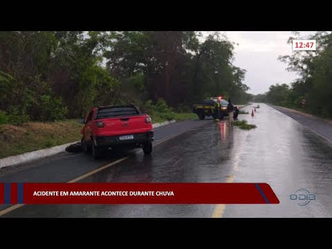 Acidente em Amarante acontece durante chuva 29 11 2022