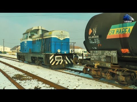 LDE2100 60-0970-3 & LDH450 86-0093-9 la Manevră/Shunting in Gara Marghita - 11 January 2020