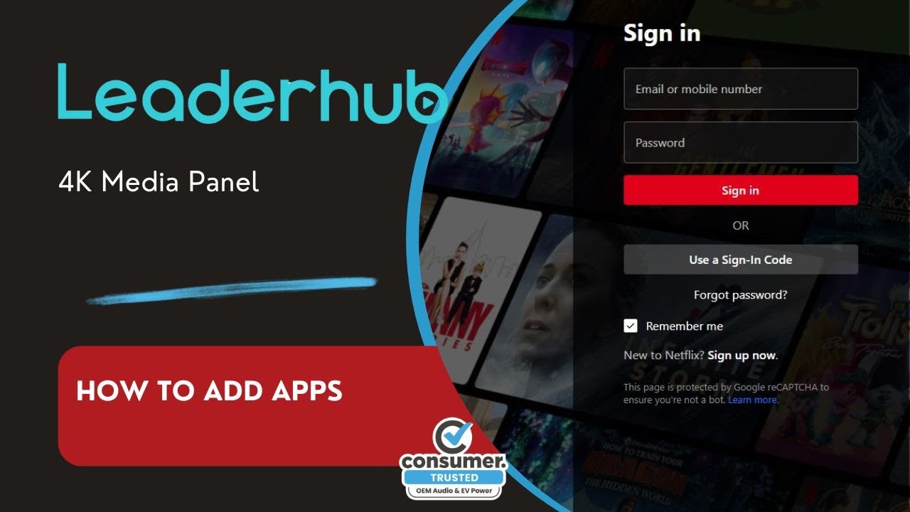 How To | Add Online Streaming Apps to the Leaderhub 4K Media Panel