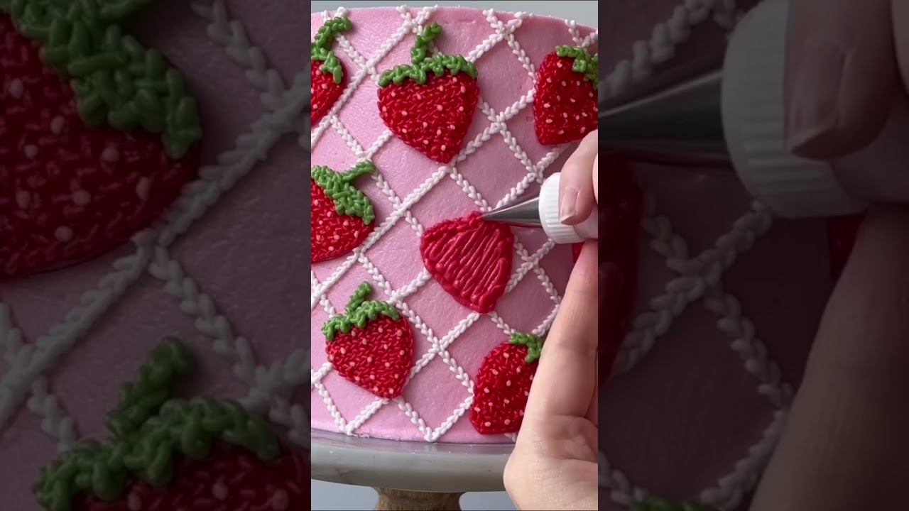 DIY Frosting Strawberries For Cake
