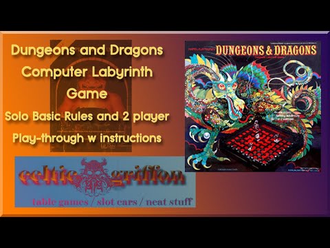 D&D Computer Labyrinth Game / How to Play, Solo Basic Game, 2 Player Advanced Game