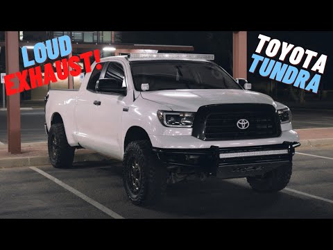 LOUDEST AND BEST TOYOTA TUNDRA EXHAUST! (dual flowmaster outlaw)