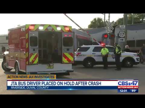 JTA bus involved in crash with Amtrak train