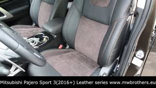 Mitsubishi Pajero Sport 3 (2016,2017,2018,2019,2020+)seat covers MW Brothers Leather series interior