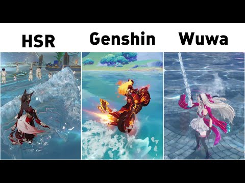 Water Physics Comparison - Honkai Star Rail vs Genshin Impact vs Wuthering Waves