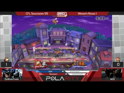 CFL Smackdown 99 WiiU - DaWangThang (Duck Hunt) vs AGO (Falcon) - Winners R1