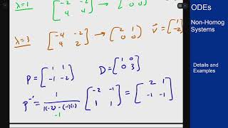 Differential Equations - Non-Homogeneous Systems - Diagonalization Example