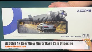 AZDOME 4K Rear View Mirror Dash Cam Unboxing