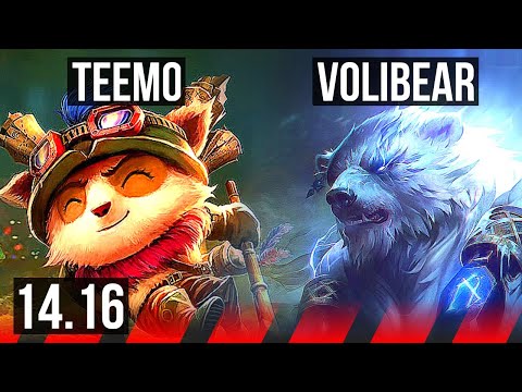 TEEMO vs VOLIBEAR (TOP) | 4/2/14 | EUW Master | 14.16
