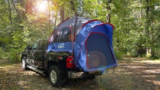 Solo Truck Tent Camping in Woods