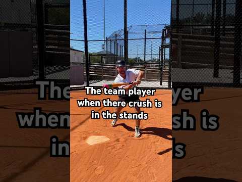 The team player when their crush is in the stands | #baseball #skit #content #shorts