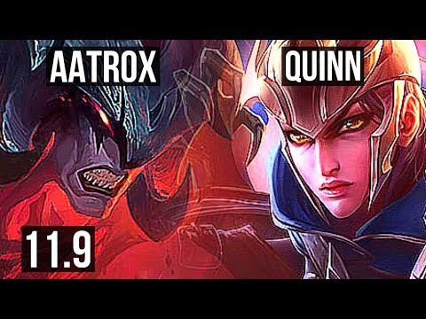 AATROX vs QUINN (TOP) | 600+ games, 9/2/5, 1.1M mastery, Dominating | BR Diamond | v11.9