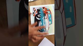 Картина из песка "Сафари-джип" (Фреска)