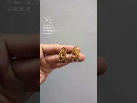 very lightweight and beautiful peacock design gold earring collection start from 3 g