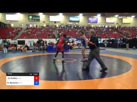 2018 Marine Corps US Open/Senior Men's Freestyle 74 Quarters - Quinton Godley (Wolf) Vs. Nicholas