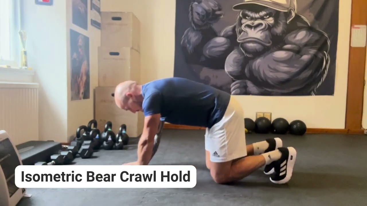Core progression - bear crawl exercise