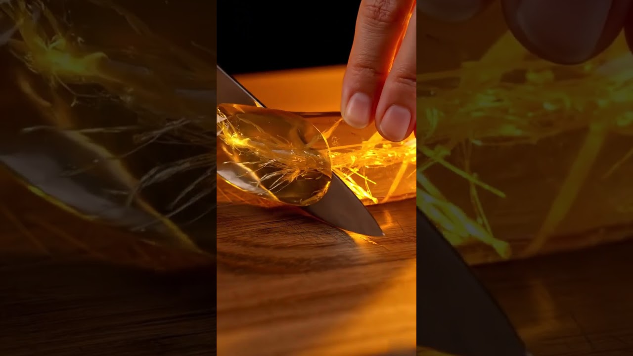 🍌 Crystal banana cutting ASMR