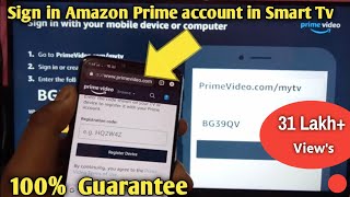 How to sign in Amazon Prime account with smart Tv