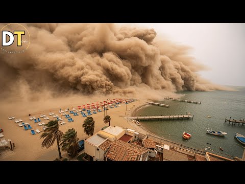 Hurricane Force Winds in Spain! Thermal Explosion Causes Violent Storms in Granada!