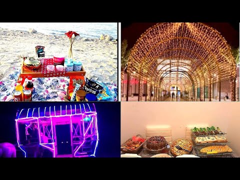 Half moon beach fun/nakheelmall dammam/delicious food/(urdu/hindi)