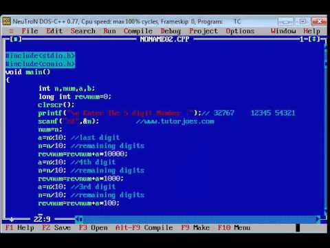 Reverse Of 5 Digit Number In C Program Tamil