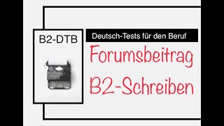 B2 DTB Forumsbeitrag / Schreiben