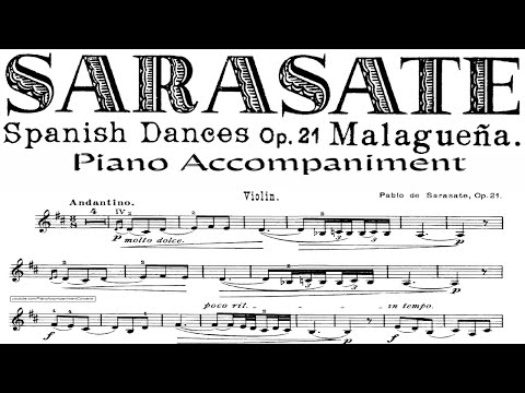 Sarasate Malagueña | Piano Accompaniment