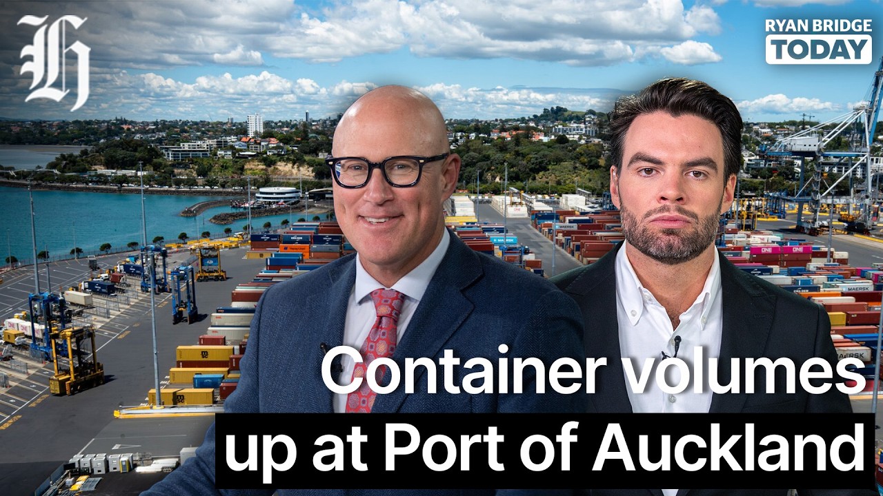 Steady the ship! Container volumes up at Port of Auckland | Ryan Bridge TODAY
