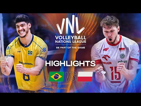Brazil 🇧🇷 vs. Poland 🇵🇱 - Semi-Final | Highlights | Men's VNL 2025