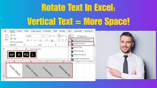 Download the video "How to Rotate Text in Excel: Horizontal and Vertical Text Rotation"