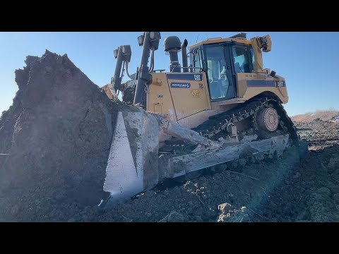 Caterpillar D8T Bulldozer Leveling The Ground For Solar Project - Sotiriadis Construction Works