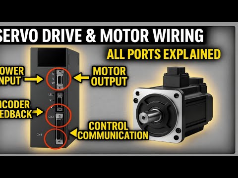 Servo drive & Motor Wiring । How to wire a Servo motor । Servo drives Connecting Ports detail.