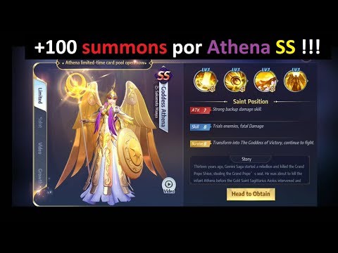 +100 Summons por Goddess Athena SS !!! || Saint Seiya Awakening