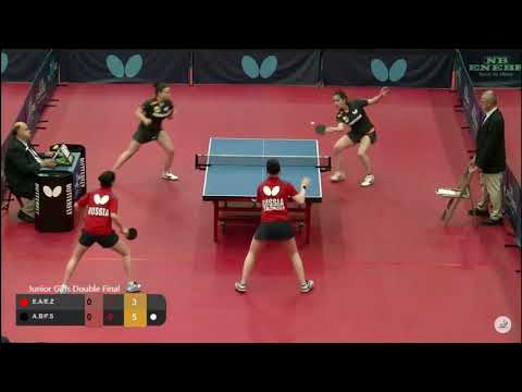 A. Bondareva/F. Schreiner (GER) vs Abraamian/Zironova (RUS) | JGD Final | 2019 ITTF Spanish J&C Open