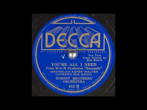 Dorsey Brothers' Orchestra - You're All I Need (1935)
