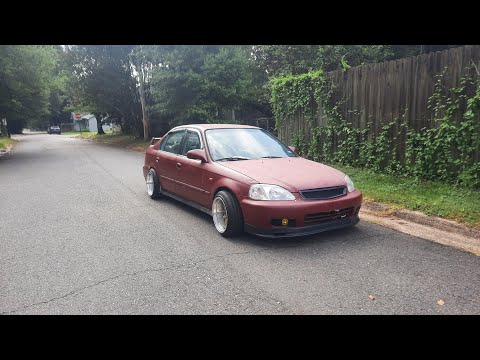 TruHart air ride install pt1. Civic sedan.