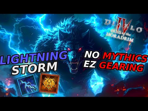 Diablo 4 THIS LIGHTNING STORM BUILD MELTS T4 NO MYTHICS NO PROBLEM PIT 93+ SEASON 9
