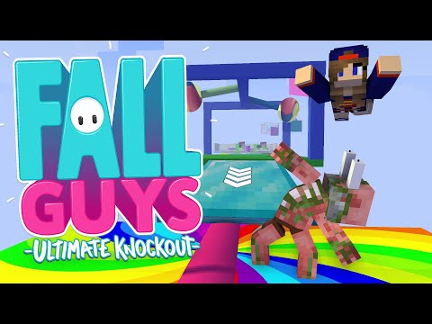 Monster School : (MOBS VS GIRLS) - FALL GUYS ULTIMATE KNOCKOUT CHALLENGE - Minecraft Animation